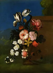 Martwa natura z kwiatów (jeden z pary)